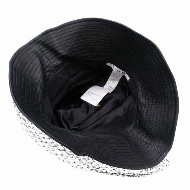 19aw Christian Dior Teddy-D Sheepskin Bob Hat Lamb Leather Veil Metal Logo Hat