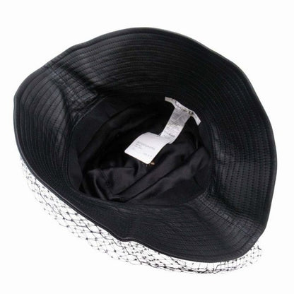 19aw Christian Dior Teddy-D Sheepskin Bob Hat Lamb Leather Veil Metal Logo Hat