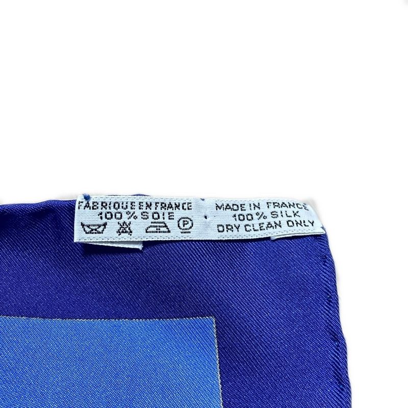 Hermes Scarf Carré 90 Light Blue × Yellow × Multi Cosmima Jewelry Pattern