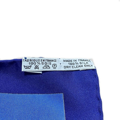 Hermes Scarf Carré 90 Light Blue × Yellow × Multi Cosmima Jewelry Pattern