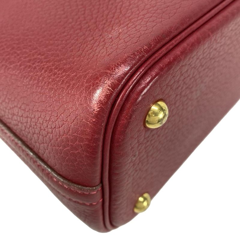 Hermes Bolide 31 Rouge Vif Gold Hardware Handbag