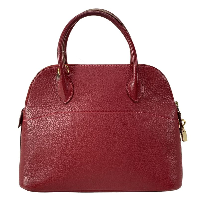 Hermes Bolide 31 Rouge Vif Gold Hardware Handbag