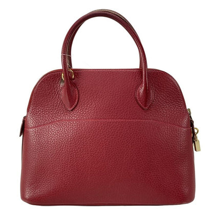 Hermes Bolide 31 Rouge Vif Gold Hardware Handbag