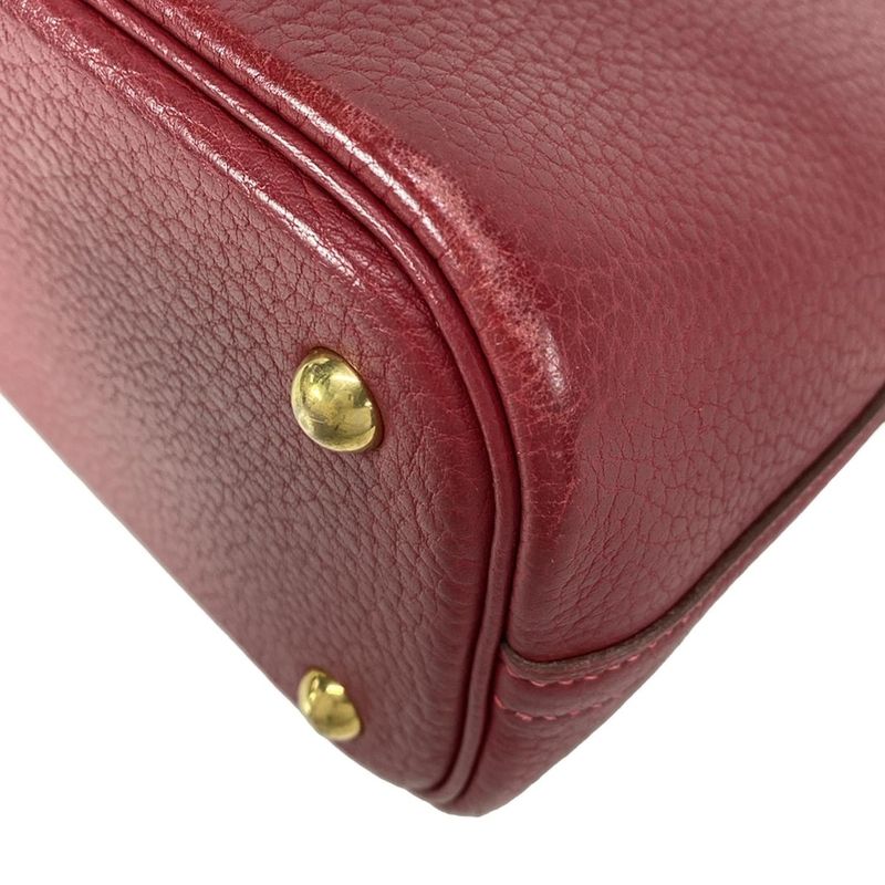 Hermes Bolide 31 Rouge Vif Gold Hardware Handbag