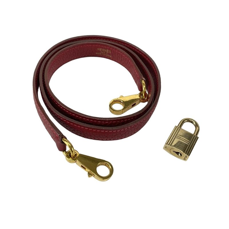 Hermes Bolide 31 Rouge Vif Gold Hardware Handbag