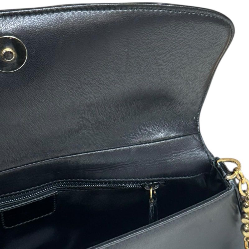 Christian Dior Cannage Shoulder Bag Leather Black Women Christian Dior Preowned