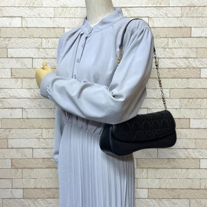 Christian Dior Cannage Shoulder Bag Leather Black Women Christian Dior Preowned