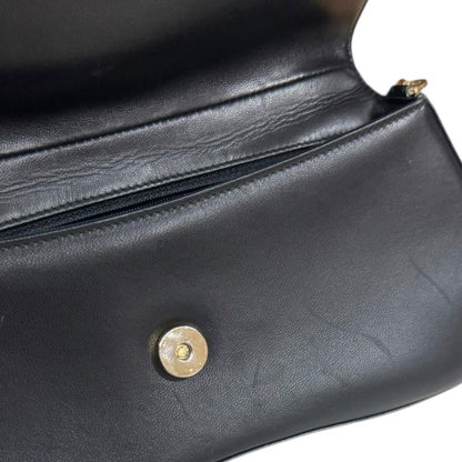 Christian Dior Cannage Shoulder Bag Leather Black Women Christian Dior Preowned
