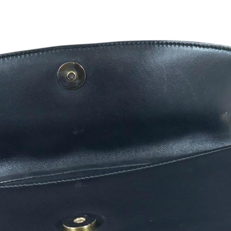 Christian Dior Cannage Shoulder Bag Leather Black Women Christian Dior Preowned