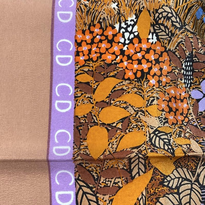 Dior Christian Dior Scarfexcellent Condition - Pink X Orange X Multi Flower(flor