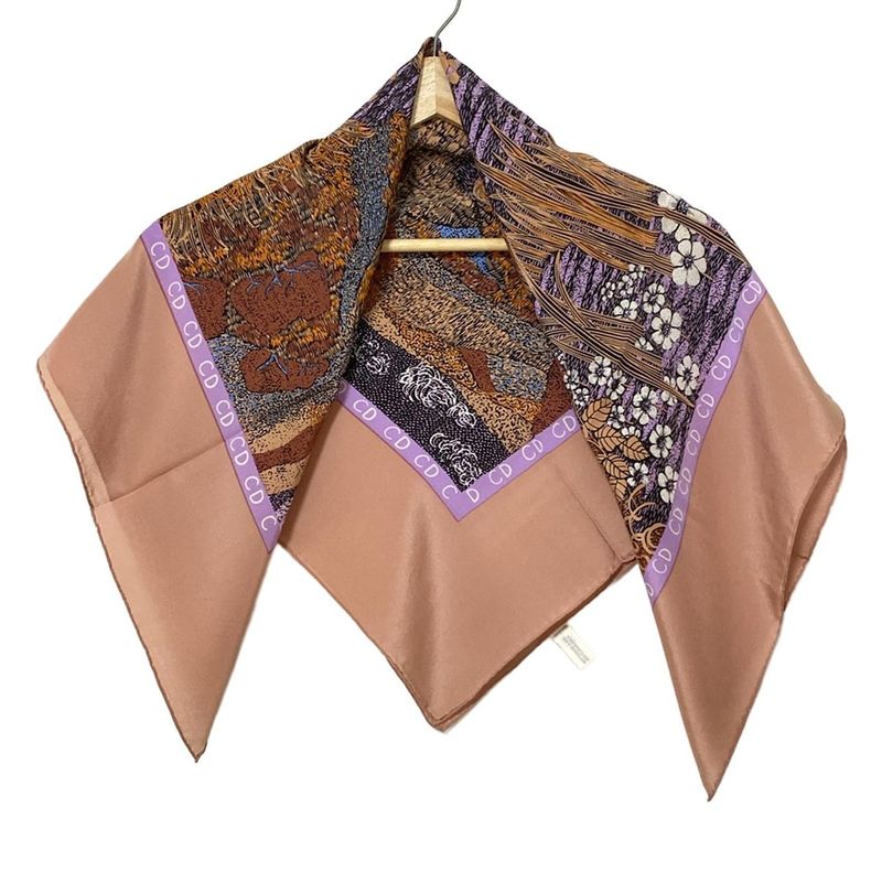 Dior Christian Dior Scarfexcellent Condition - Pink X Orange X Multi Flower(flor