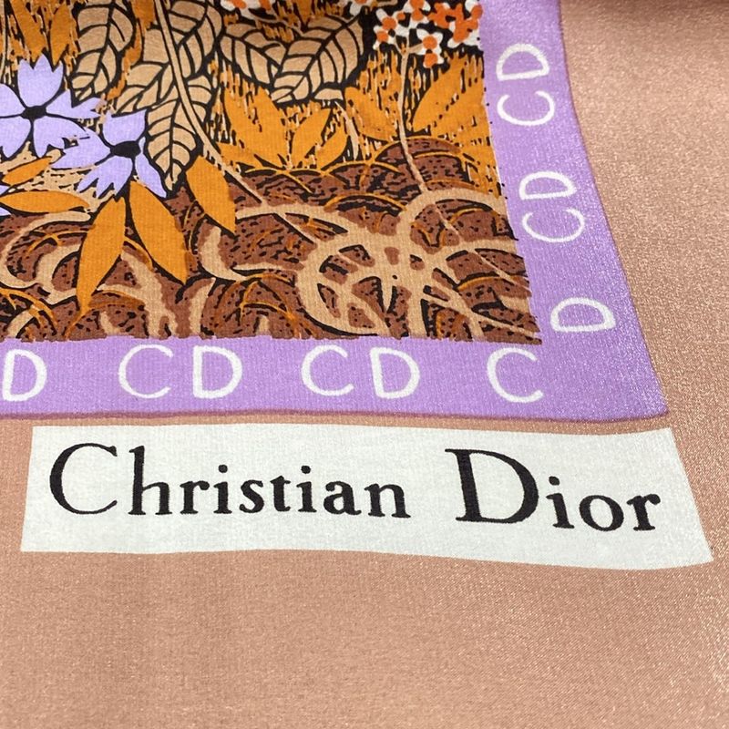 Dior Christian Dior Scarfexcellent Condition - Pink X Orange X Multi Flower(flor