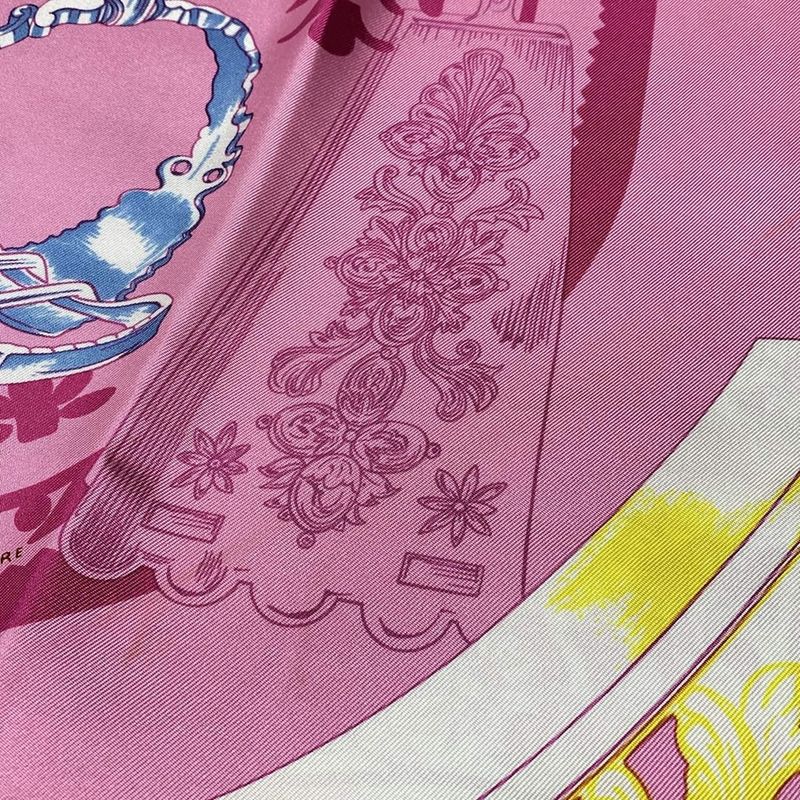 Hermes Scarf Carré 90 Pink×white×multi Etriers Remix 2020ss