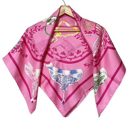 Hermes Scarf Carré 90 Pink×white×multi Etriers Remix 2020ss