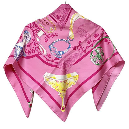 Hermes Scarf Carré 90 Pink×white×multi Etriers Remix 2020ss