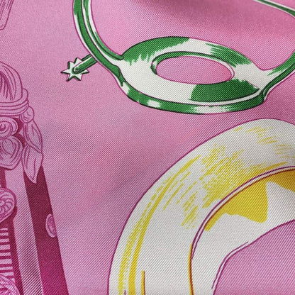 Hermes Scarf Carré 90 Pink×white×multi Etriers Remix 2020ss