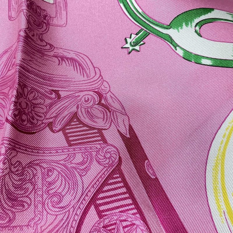Hermes Scarf Carré 90 Pink×white×multi Etriers Remix 2020ss
