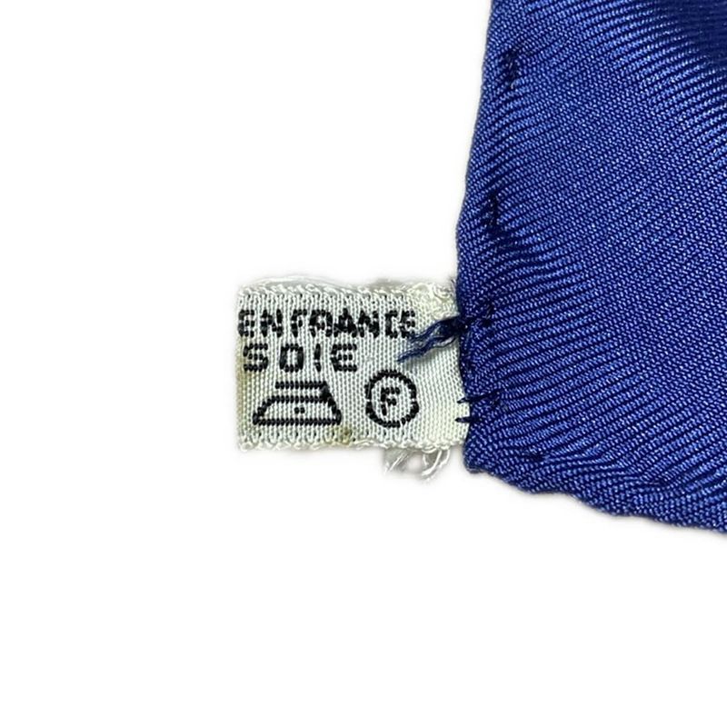 Hermes Scarf Carré 90 White×navy×multi Cuivreries