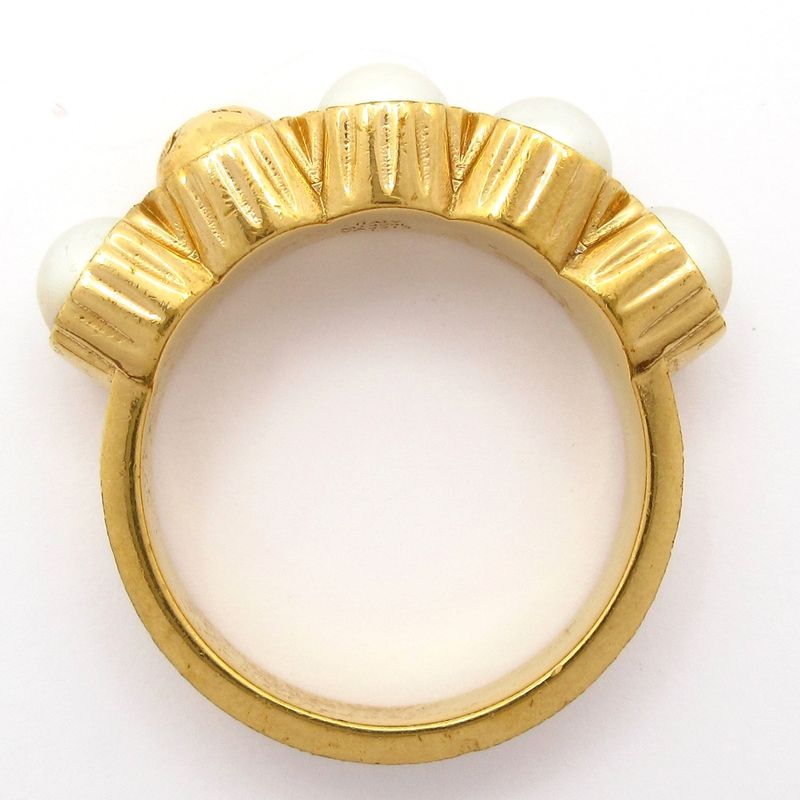Louis Vuitton Ring L LV Dynasty M1498l Gold and Ivory