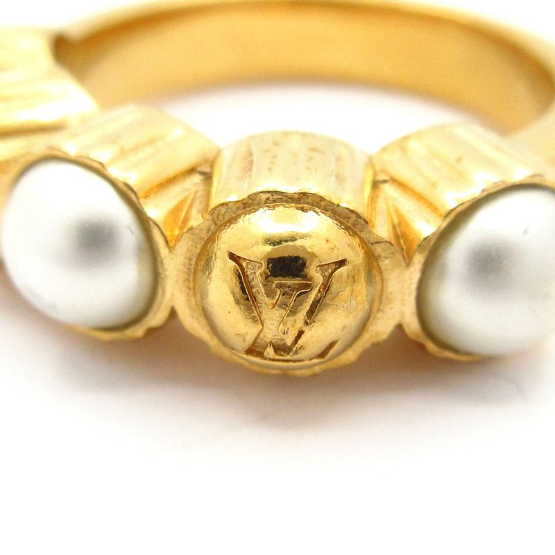 Louis Vuitton Ring L LV Dynasty M1498l Gold and Ivory