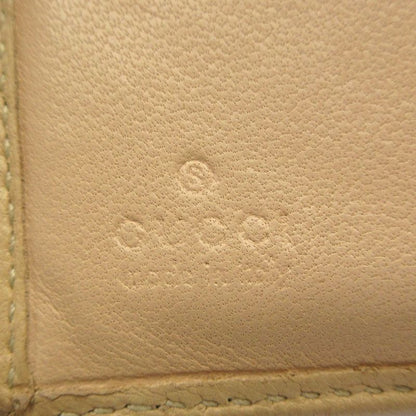 Gucci Trifold Wallet GG Pattern Pink and Beige Leather