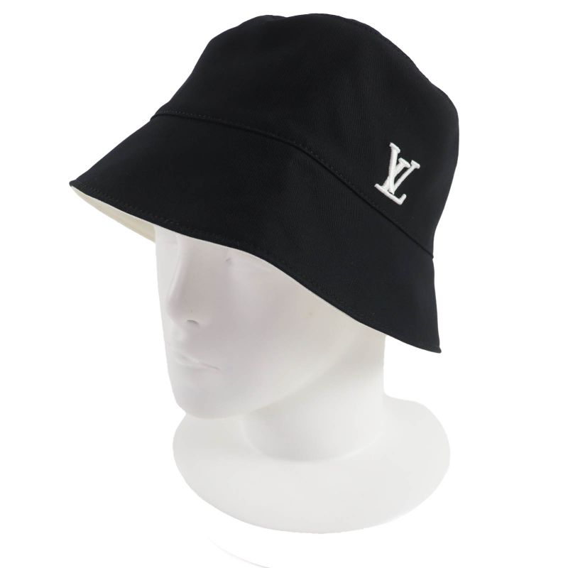Louis Vuitton 2024 M7440m 100% Cotton Noir Black White LV Logo Embroidery and