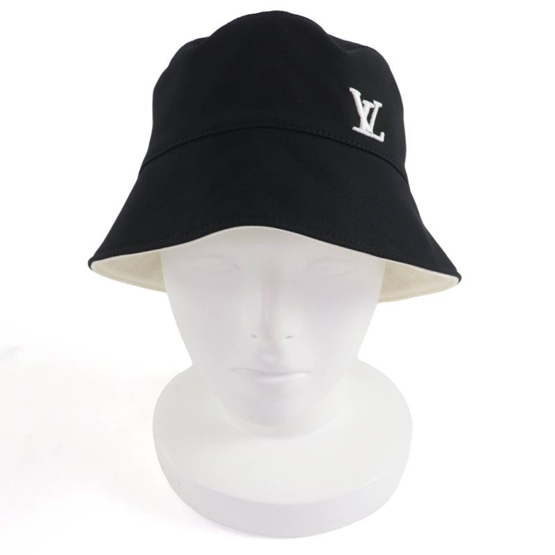 Louis Vuitton 2024 M7440m 100% Cotton Noir Black White LV Logo Embroidery and