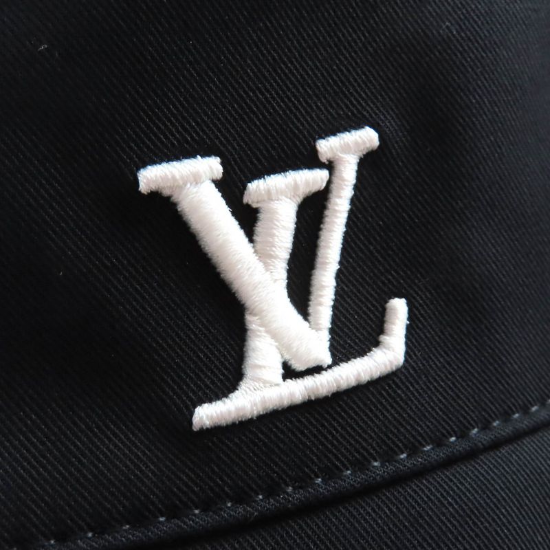 Louis Vuitton 2024 M7440m 100% Cotton Noir Black White LV Logo Embroidery and