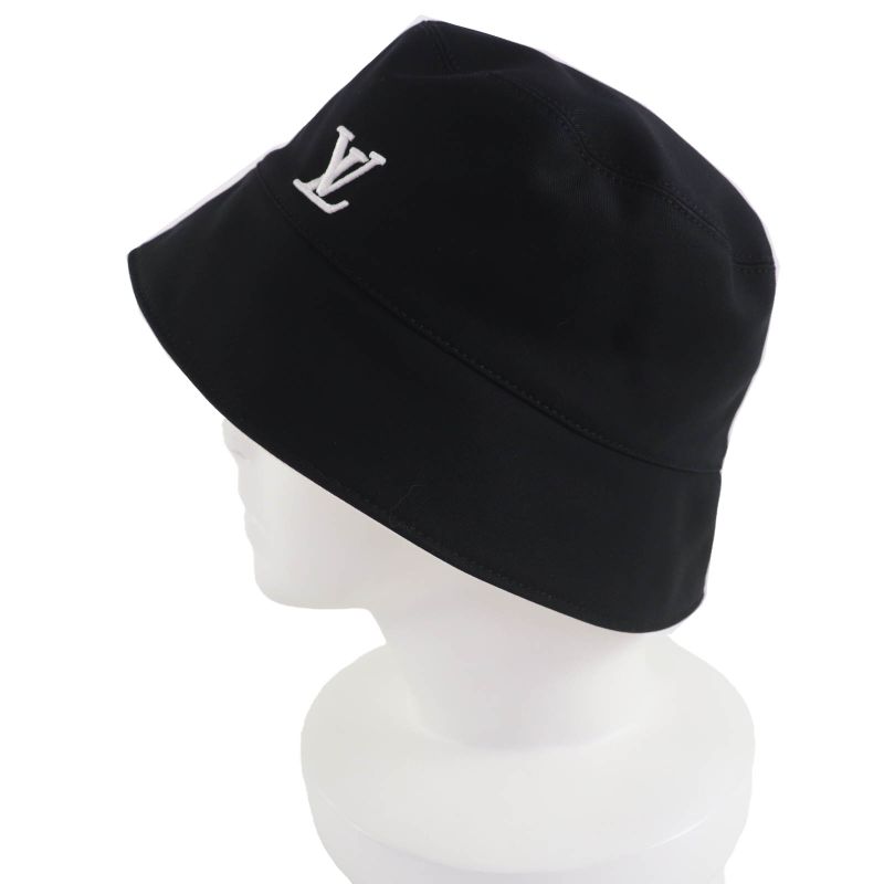 Louis Vuitton 2024 M7440m 100% Cotton Noir Black White LV Logo Embroidery and