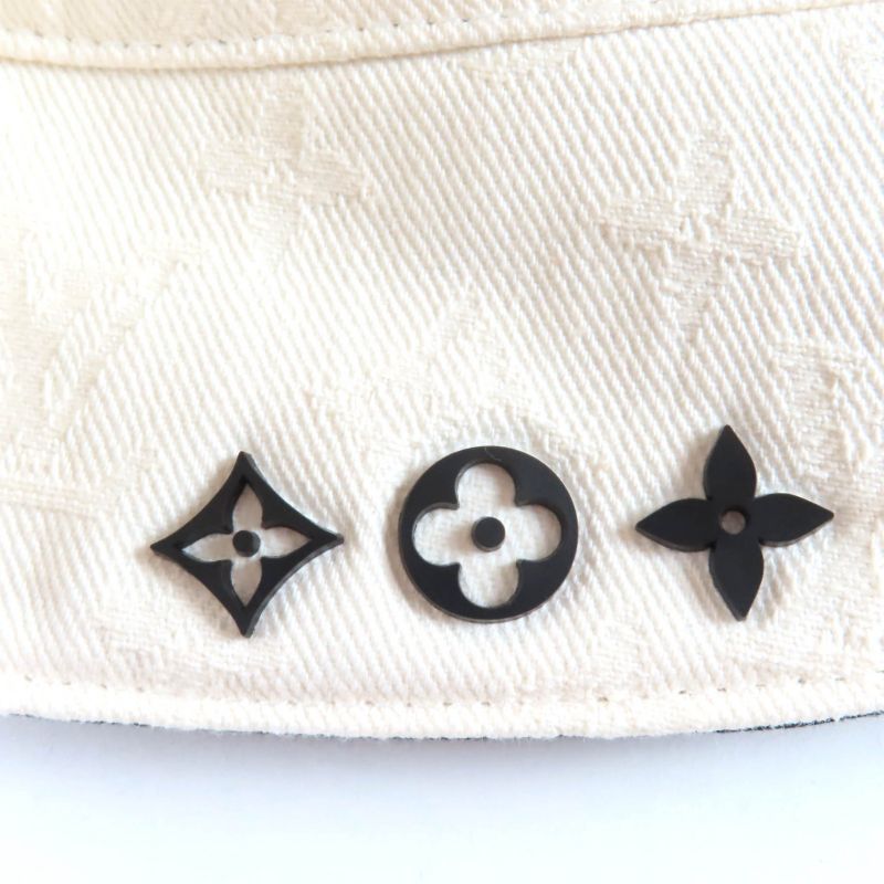 Louis Vuitton 2024 M7440m 100% Cotton Noir Black White LV Logo Embroidery and