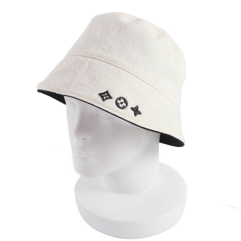 Louis Vuitton 2024 M7440m 100% Cotton Noir Black White LV Logo Embroidery and