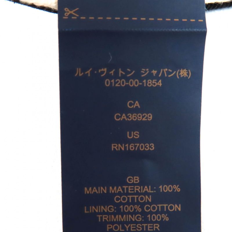 Louis Vuitton 2024 M7440m 100% Cotton Noir Black White LV Logo Embroidery and