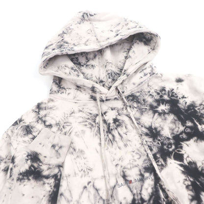 Saint Laurent Paris 2020 653942 Marble Tie-Dye Pattern Pullover Hoodie Beige