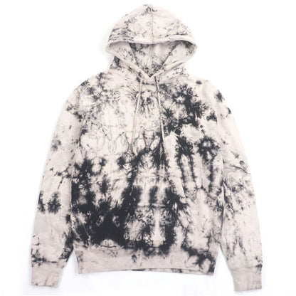 Saint Laurent Paris 2020 653942 Marble Tie-Dye Pattern Pullover Hoodie Beige