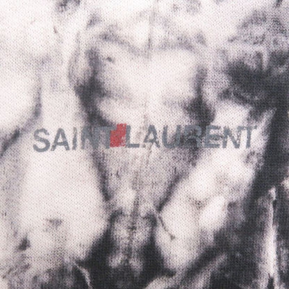 Saint Laurent Paris 2020 653942 Marble Tie-Dye Pattern Pullover Hoodie Beige