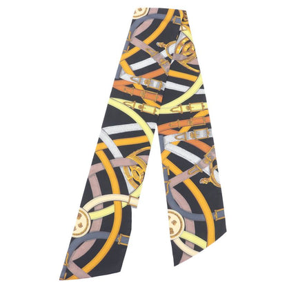 Hermes Maxi Twillie Cavalcadour 100% Silk Scarf with Belt Design Multi with