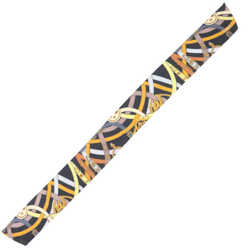 Hermes Maxi Twillie Cavalcadour 100% Silk Scarf with Belt Design Multi with