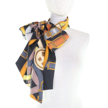 Hermes Maxi Twillie Cavalcadour 100% Silk Scarf with Belt Design Multi with