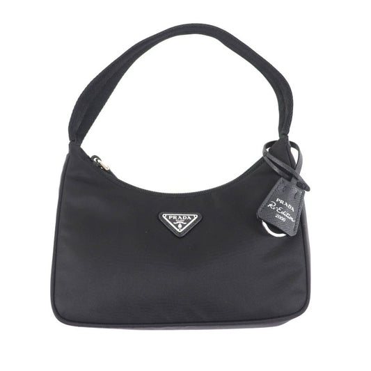 Prada 1ne515 Re-Edition 2000 Re-Nylon Mini Bag with Triangle Plate Charm One
