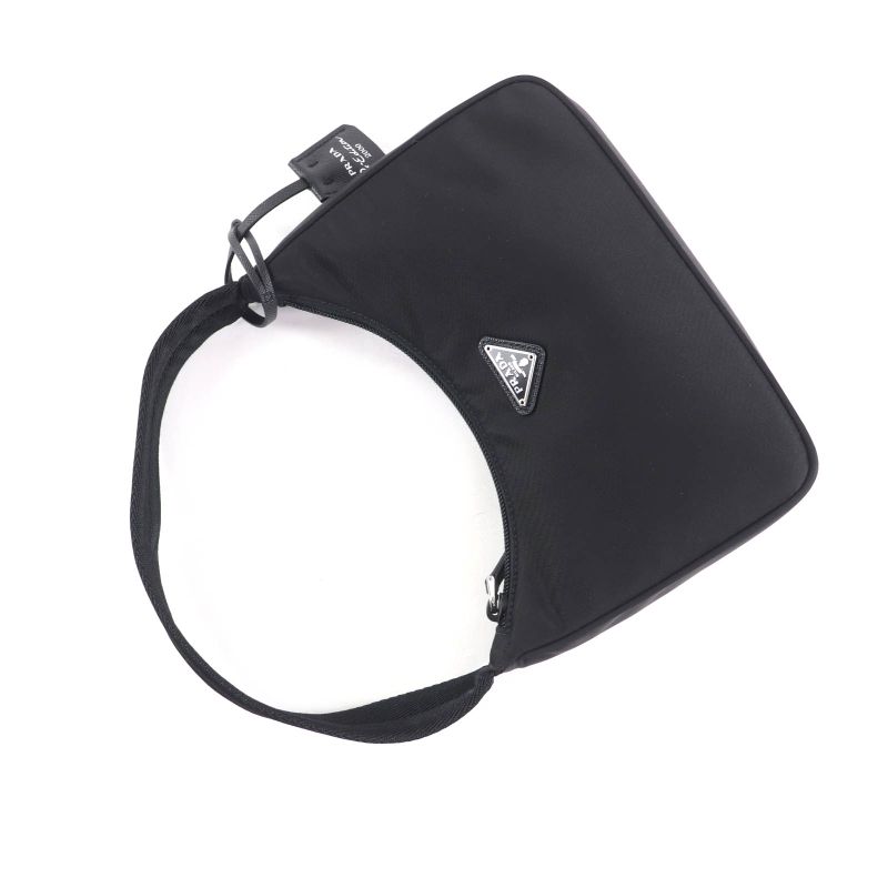 Prada 1ne515 Re-Edition 2000 Re-Nylon Mini Bag with Triangle Plate Charm One