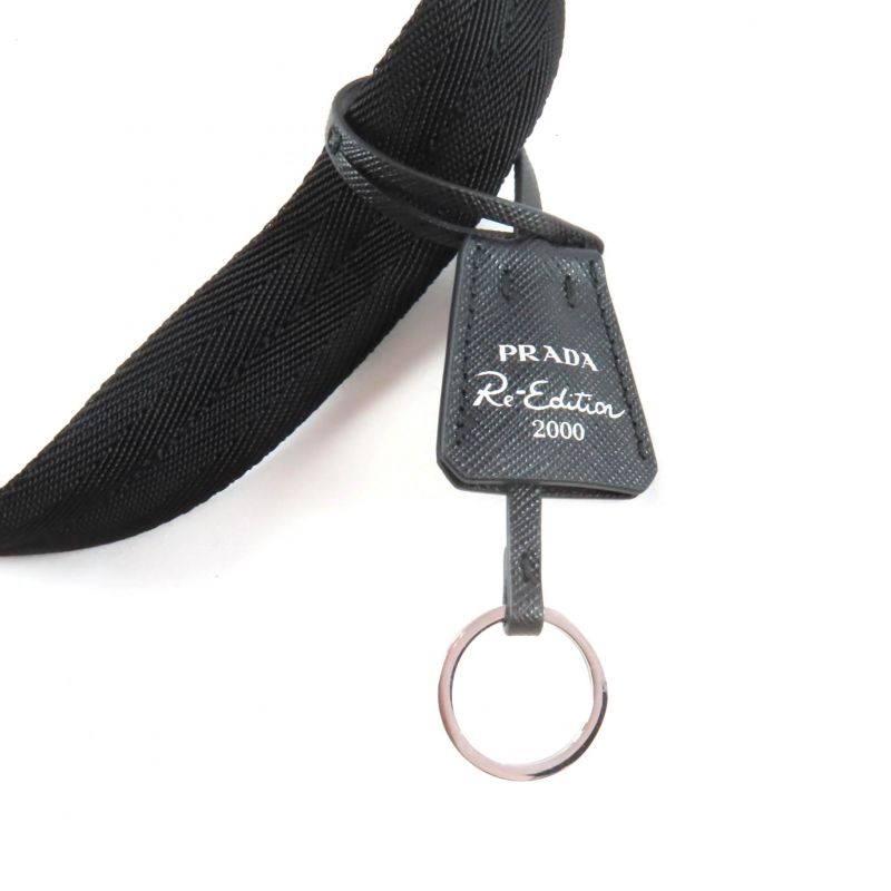 Prada 1ne515 Re-Edition 2000 Re-Nylon Mini Bag with Triangle Plate Charm One