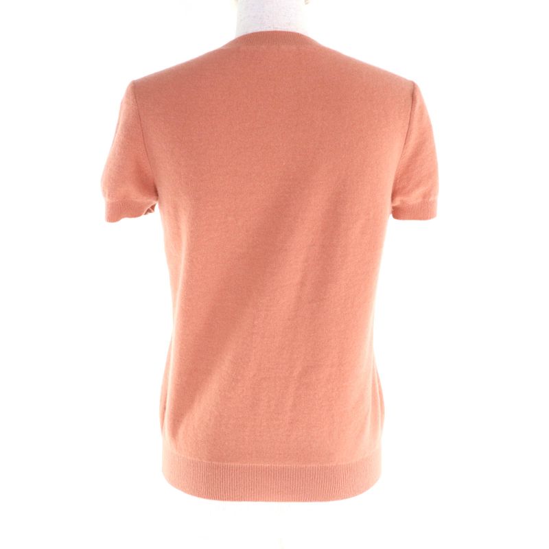 Hermes 21aw Brides de Gala Wool Cashmere Blend Crew Neck Short Sleeved Knit