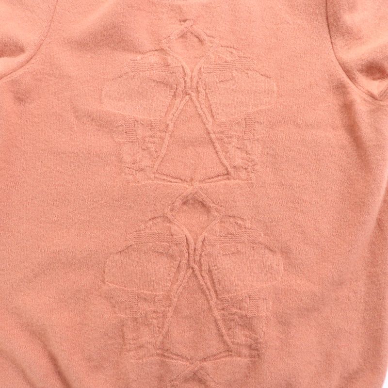 Hermes 21aw Brides de Gala Wool Cashmere Blend Crew Neck Short Sleeved Knit