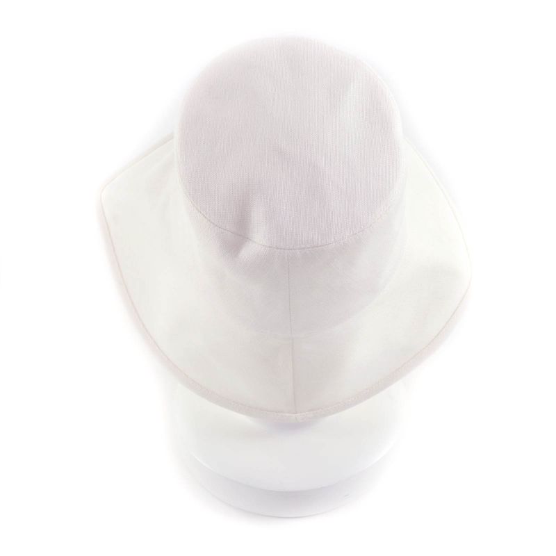 Hermes Gaelle Hemp Cotton Blend Hat Bucket Hat White 58 Made in France Genuine