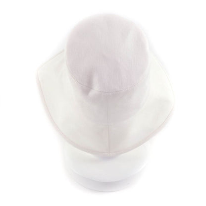 Hermes Gaelle Hemp Cotton Blend Hat Bucket Hat White 58 Made in France Genuine