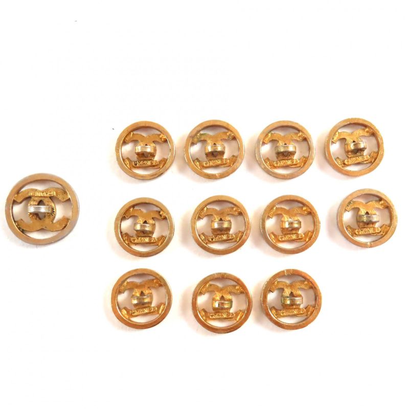 Good Quality? Chanel Vintage Coco Mark 1 Large 11 Small Total 12 Pieces Button
