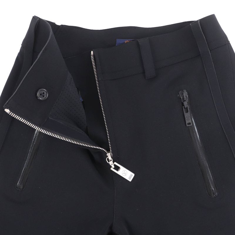 Louis Vuitton Flpx78nhy LV Logo Patch Flared Pants Track Pants Black 36 Made
