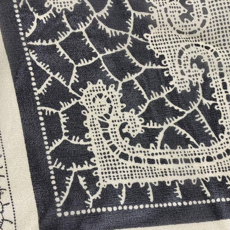 Fendi Scarf - Black and Beige Lace