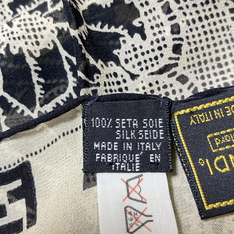 Fendi Scarf - Black and Beige Lace