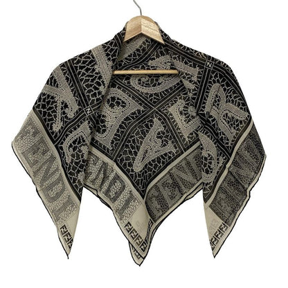 Fendi Scarf - Black and Beige Lace